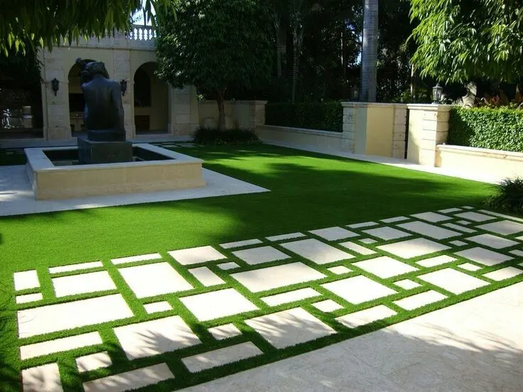 Paver & Grass Combination
